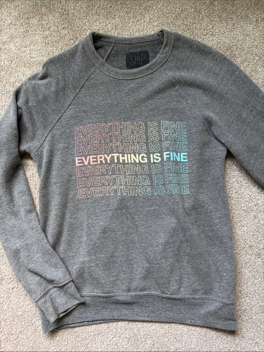 Everything Is Fine' Graphic Sweatshirt